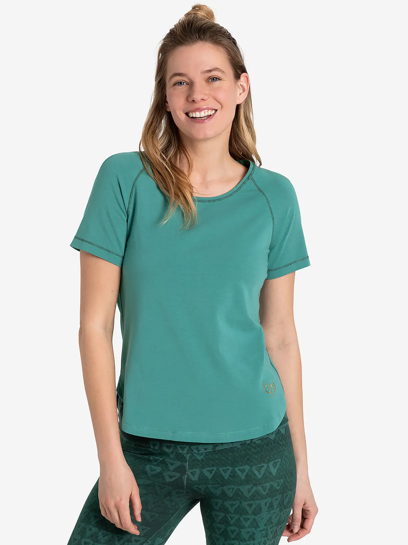 THE SPIRIT OF OM | Damen Yogashirt Raglan OM Herz | 